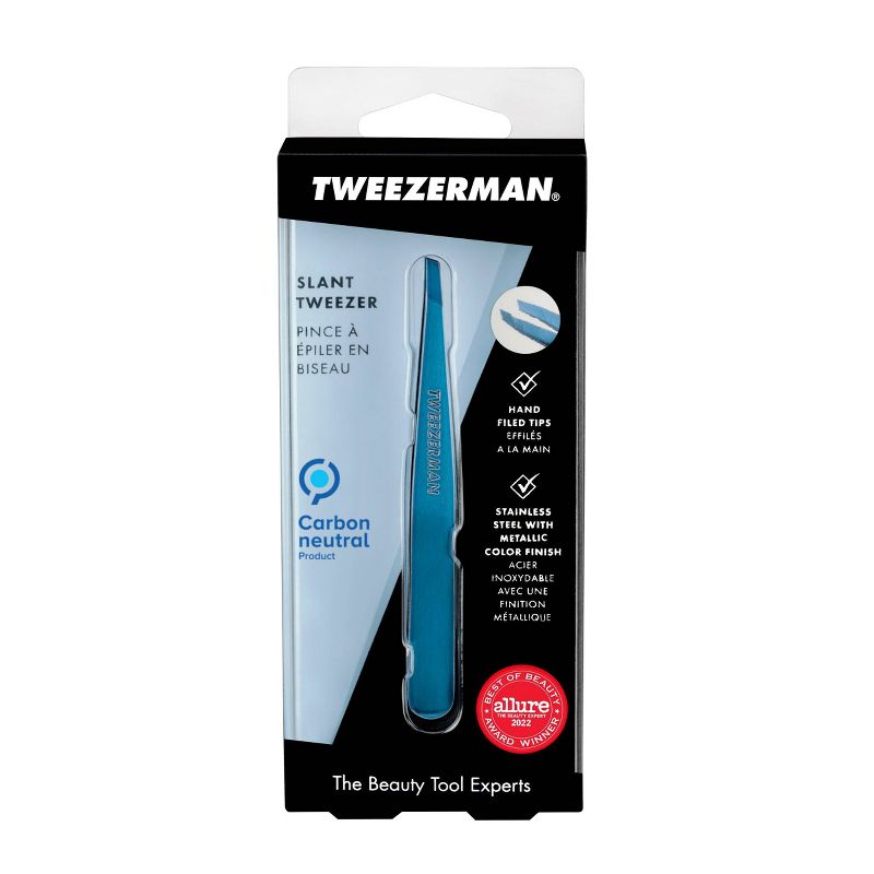 Tweezerman Slant Tweezer Bell Bottom Beauty Tool - Blue, 6 of 7