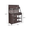 64.5 Inch Outdoor Potting Bench with Storage Cabinet and Open Shelves, Wooden Garden Workstation, Plant Display Rack for Patio – The Pop Home - 3 of 4