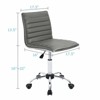 LACOO Faux Leather Mid Back Task Chair Swivel Office Desk Chair - 4 of 4
