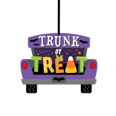 Big Dot of Happiness Trunk or Treat - Hanging Porch Halloween Car Parade Party Outdoor Decorations - Front Door Decor - 1 Piece Sign