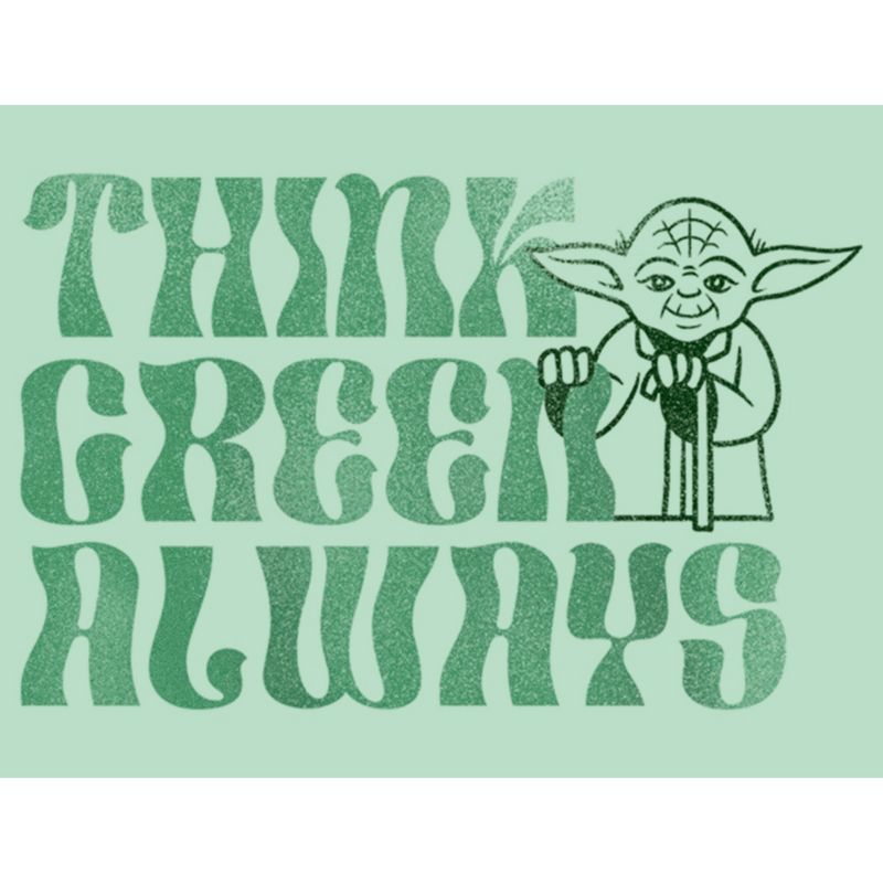 Girl's Star Wars Yoda St. Patrick's Day Think Green Always T-Shirt, 2 of 5