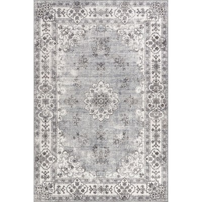 Nuloom Teja Spill Proof Treated Persian Medallion Pet Friendly Premium Machine Washable Area Rug
