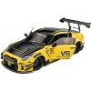 Nissan Skyline GT-R (R35) Liberty Walk Body Kit 2.0 RHD Yellow with Black Hood and Top 1/18 Diecast Model Car by Solido - 2 of 4