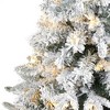 Nearly Natural 4-ft Flocked Vermont Mixed Pine Artificial Christmas Tree with 100 Clear LED Lights - 3 of 4