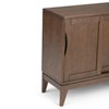Harper 30 inch Wide Solid Hardwood Mid-Century Modern Low Storage Cabinet in Walnut Brown - 4 of 4