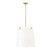 Weston 5-Light Pendant - Minimalist Steel Fixture with White Linen Shade, Dimmable, Damp Rated - 3 of 4