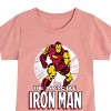 Girls' - Marvel - The Invincible Iron Man Fitted Short Sleeve Graphic T-Shirt - 2 of 4