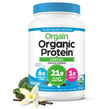 Orgain Organic Vegan Protein & Greens Plant Based Powder - Vanilla Bean - 31oz