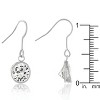Slickblue Women’s Bezel Solitaire Stud Earrings, Rhodium Plated, 5 ct Round Cubic Zirconia, 30 mm - 2 of 3