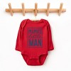 The Juniper Shop Mama's Little Man Long Sleeve Bodysuit - NB - Red - 2 of 4