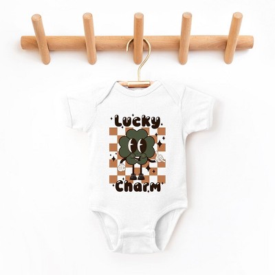 The Juniper Shop Lucky Charm Checkered Baby Bodysuit