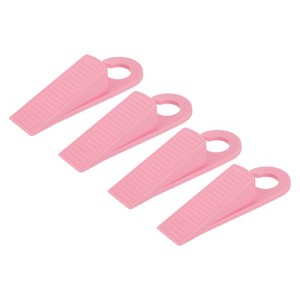 Unique Bargains TPR Anti-Slip Trapezoidal Design Mini Size Door Stopper 4 Pcs - 1 of 4