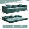 TIRAMISUBEST 39 inch Compression Sofa Chenille Foldable Floor Bed Fixed Frame 1-3 Seater Boneless Modular Living Room - 3 of 4