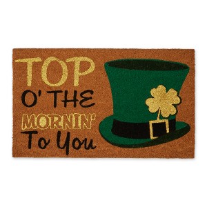 Design Imports  Top O' The Mornin' To You! Glitter Doormat - 1 of 4