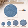 Unique Bargains Woven Braided Washable Decorative Round Placemat 8 Pcs - 2 of 4