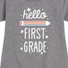 Girls' - Instant Message - Hello First Grade Graphic Short Sleeve Fleece Dress - 2 of 4