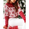 Womens Long Sleeve Pullover Sweater Kint Shirt Fall Casual Christmas Snow Jacquard Crew Neck Top - 2 of 4