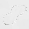 Tiny Tags Silver Plated XO Pendant Necklace - 3 of 4