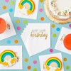 Juvale 100-Pack Rainbow Happy Birthday Disposable Paper Napkins Party Supplies 5"x5" - 2 of 4