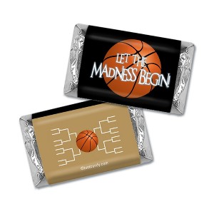 100ct Basketball Party Favors Hershey's Miniatures Candy Let the Madness Begin By Just Candy - Candy Not Included - 1 of 4
