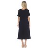 White Mark Women's Short Sleeve Midi Dress - 3 of 4