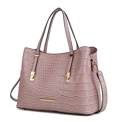 MKF Collection Aurelia Crocodile-Embossed Vegan Leather Women's Tote Stylish Shoulder Handbag by Mia K