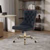 Aortzio Velvet Upholstered Office Chair,Swivel Task Chair With Golden Metal Base - 2 of 4