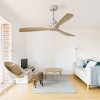Wanze of Ocean 52 in. Indoor Brushed Nickel Ceiling Fan with Remote Control and 6-Speed Reversible DC Motor - 3 of 4