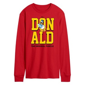 Men's - Disney - Vintage Donald Duck Art Long Sleeve Graphic T-Shirt - 1 of 3