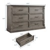 Farmhouse 6 Drawers Dresser, 47" Long Wood Closet Dressers Organizer, Rustic Chest of Drawers - 2 of 4