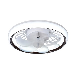 Airsurfer 13'' Bladeless Caged Ceiling Fan with LED Lights and Remote Control - 1 of 4