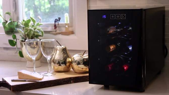 Koolatron 6 Bottle Wine Cooler Thermoelectric Freestanding Wine Fridge, 2 of 11, play video