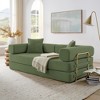 Convertible 3-Seat Sofa Bed, Modular Fold-Out Couch with Corduroy Fabric and Removable Backrest, King Size Sofa for Living Room & Bedroom - 3 of 4
