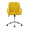 Vynxaria TY Office Chair - Luxurious Velvet with Wide Backrest & Gold Base - 4 of 4