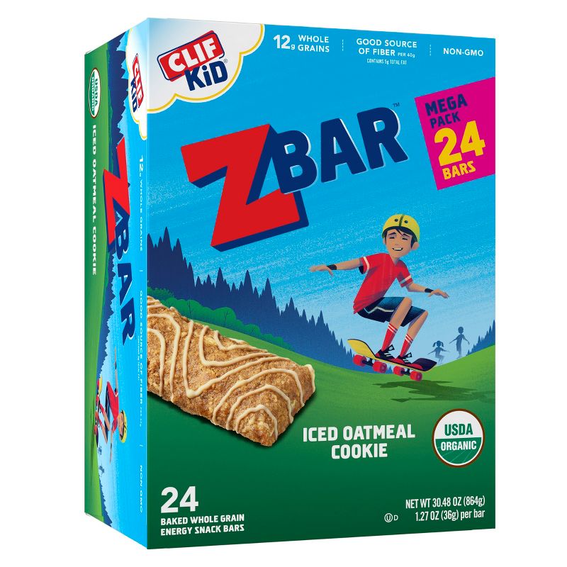 Clif Kid Zbar Iced Oatmeal Cookie Snack Bars - 24ct/30.48oz, 1 of 10