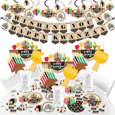 Big Dot of Happiness Happy Kwanzaa - Party Supplies - Banner Decoration Kit - Fundle Bundle