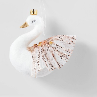 Swan Christmas Tree Ornament Rose Gold Wings - Wondershop™