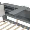 NicBex Full Platform Bed 81" L Modern Wooden Bed Frame with Storage Headboard, Shelves, Drawers for Bedroom, Guest Room, No Box Spring Required - 4 of 4