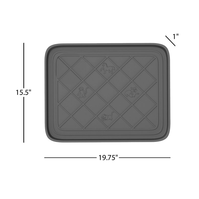 Fleming Supply All Weather Boot Tray Water-Resistant Plastic Utility Shoe Mat for Indoor and Outdoor Use, 2 of 9