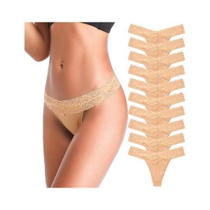 TIME HOLLOW Nude See-Through Seamless Thongs - 1 of 3