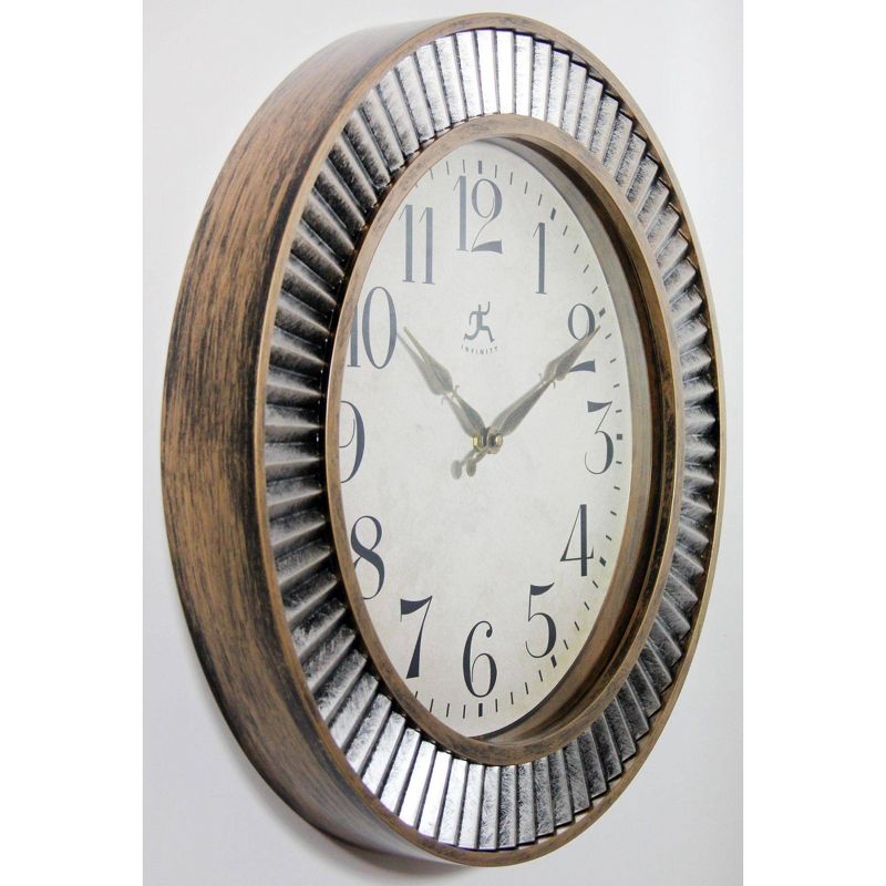16&#34; Ruche Wall Clock Gold/Silver - Infinity Instruments, 4 of 8