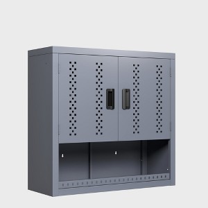 Metal Garage Storage Cabinet, Wall Mounted Storage Cabinet with Adjustable Shelf & Open Storage, Steel Hanging Cabinet for Warehouse Kitchen Laundry - 1 of 4