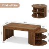 Tribesigns Coffee Table with Storage, 51-Inch Farmhouse Living Room Center Table with 3 Storage Shelves for Living Room,Easy Assembly, Rustic Brown - 2 of 4