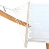 Boho Style Outdoor Hammock with Heavy Duty Wooden Stand - 2 of 4
