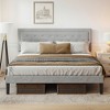 King Size Bed Frame with Adjustable Border Headboard - 3 of 4
