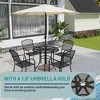 Mondawe Patio Steel Mesh Circle Dining Tables With Umbrella Hole - 4 of 4