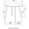 Sapphtopaz Dining Table Round Dining Table Wood Dining Table Kitchen Table for Dining Room, Small Space - 4 of 4