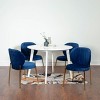 NicBex 5-Piece Dining Table Set for 4 People,Modern 41.7 Inch White Kitchen Table Upholstered 4 Velvet Dining Chairs with Metal Legs - 2 of 4