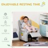 Kids Recliner Chair Children Sofa Angle Adjustable Single Lounger Armchair Gaming Chair with Footrest 2 Side Pockets for 3-5 Years - 4 of 4