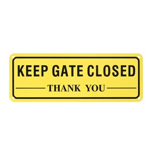 Unique Bargains Home Aluminum Reflective Fade Resistant Keep Gate Closed Thank You Sign 1 Pc - 1 of 4